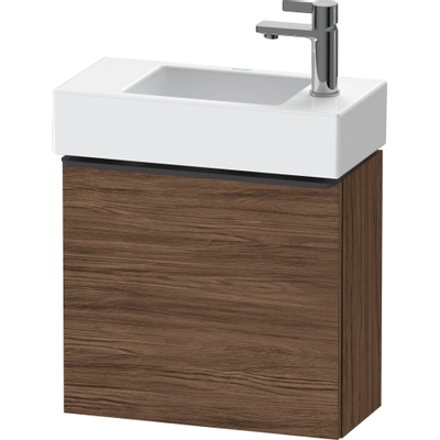 Duravit D-Neo wastafelonderkast 48.4x44x22.2cm Linksdraaiend 1 deur Noten (donker) Mat