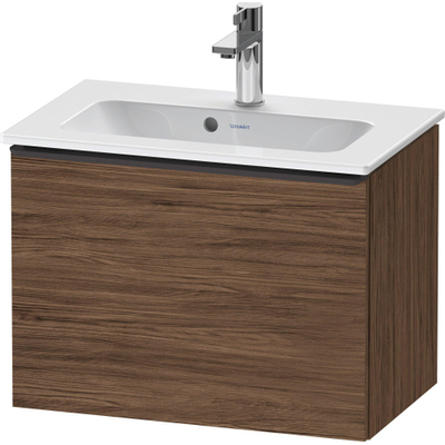 Duravit D-Neo wastafelonderkast 61x44x37.2cm 1 lade Noten (donker) Mat