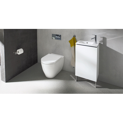 Duravit ME by Starck closetpot diepspoel staand back to wall met Hygieneglaze 37x60cm afvoer horizontaal wit