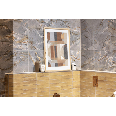 Ragno Look Wandtegel - 6x24cm - 10mm - porcellanato - Ocra