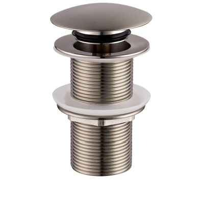 Wiesbaden Caral clickwaste afvoerplug verlengd 5/4" geborsteld staal