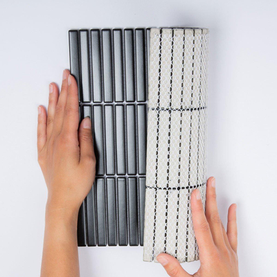 The Mosaic Factory Sevilla mozaïektegel - 28.2x30.8cm - wand en vloertegel - Rechthoek - Porselein Black Mat