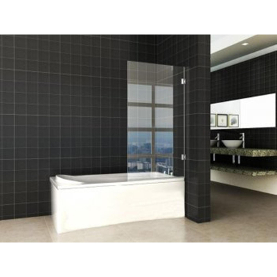 Wiesbaden Less badwand draaibaar 800 x 1500 x 6 mm nano helder glas/chroom