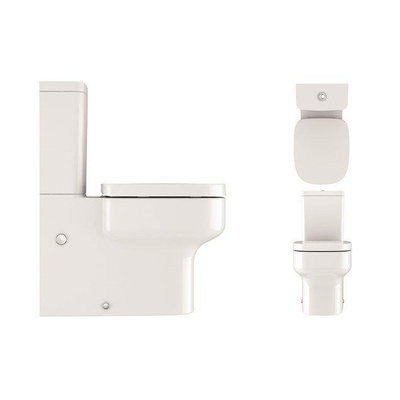 Crosswater Kai toiletzitting met softclose en dunne rand wit