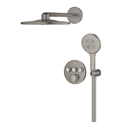 Grohe Grohtherm smartcontrol Perfect showerset compleet hard graphite geborsteld