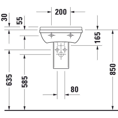 Duravit Philippe Starck 3 fontein 45x32cm Wondergliss