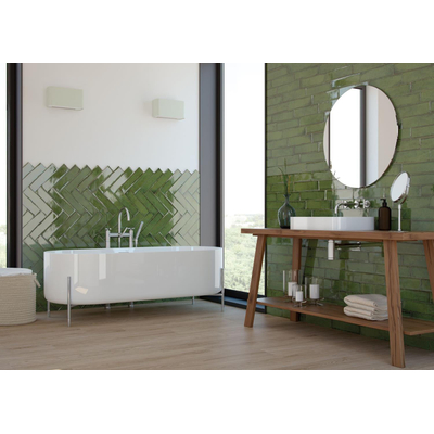 SAMPLE Cifre Cerámica Wandtegel Alchimia Olive Vintage Glans Groen