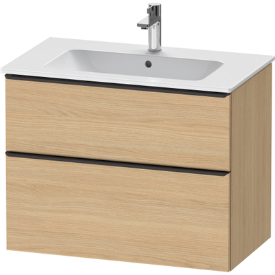 Duravit D-Neo wastafelonderkast 81x62.5x46.2cm 1 lade Natuur eiken Mat