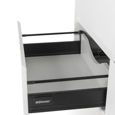 Saniclass Legend Meubelwastafel - 120x47x13cm - overloop - 2 wasbakken - links rechts 2 kraangaten - keramiek - mat zwart