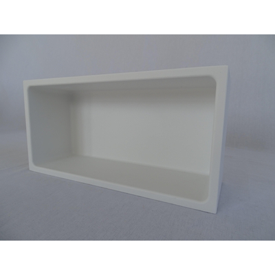 Crosstone by Arcqua Solid Alcove inbouwnis 30x15x10cm solid surface mat wit