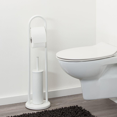 Sealskin Acero Toiletbutler - Toiletrolhouder - Toiletborstel met houder - vrijstaand Wit