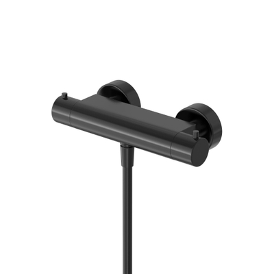 Hotbath Buddy Thermostatische Douchemengkraan - met half duims onderaansluiting - Geborsteld zwart PVD