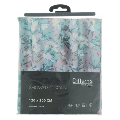 Differnz Douchegordijn Tropical Polyester 120x200cm Multi