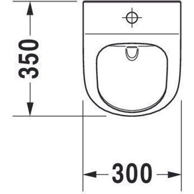Duravit ME by Starck urinoir spoelrandloos met boveninlaat zonder vlieg incl. bev. afvoer horizontaal/verticaal wit