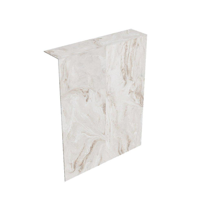 MONDIAZ HOPE Toiletplaat Set - solid surface achterwand - 100x125cm - Planchet 100x23cm - niet voorgeboord - Frappe