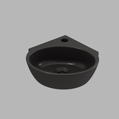 Plieger Corner hoekfontein 1 kraangat zonder overloop matzwart