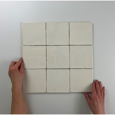 SAMPLE By Goof Wandtegel Oud Hollandse witjes oud ivoor Vintage Glans Ivoor Wit