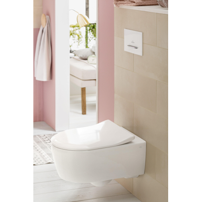 Villeroy & Boch Viconnect bedieningsplaat E300 DF frontbediend 25.3x14.5cm kunststof wit/chroom