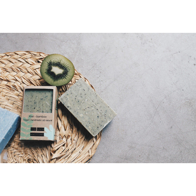 Wellmark Zeep Vegan Soap Bar Kiwi Bamboo Green OUTLETSTORE
