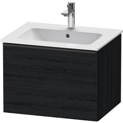 Duravit D-Neo wastafelonderkast 61x44x46.2cm 1 lade Eiken (zwart) Mat