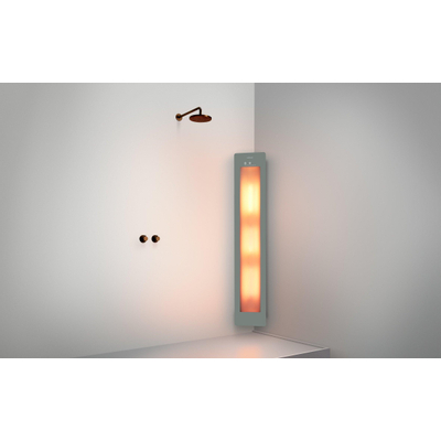 Sunshower Round Plus L infrarood + UV licht opbouw incl. installatieset hoek 185x33x25cm full body Organic Grey