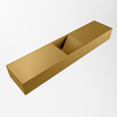 Mondiaz TYNE Fontein - 100x23x12cm - wasbak midden - zonder kraangaten - solid surface - Oro