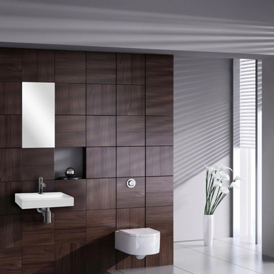 Differnz keramisch fontein 38x7x24cm 1 kraangat wit-krom- OUTLETSTORE