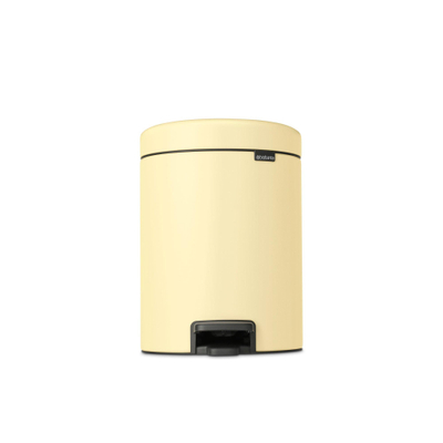 Brabantia NewIcon Pedaalemmer - 5 liter - kunststof binnenemmer - mellow yellow