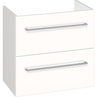 Plieger Qubic XS wastafelonderbouwkast met 2 ladenen 60x35x57.6cm glanswit FN90051