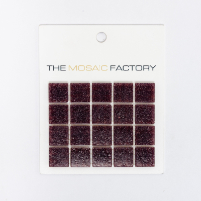 SAMPLE The Mosaic Factory Amsterdam mozaïektegel 2x2x0.4cm voor wand en vloer voor binnen en buiten vierkant Glas Donker Paars