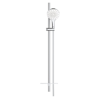 GROHE Rainshower Smartactive 150 Glijstangset - 90cm - ronde handdouche - 3 straalsoorten - gladde doucheslang - met zeepschaal - chroom/moon white