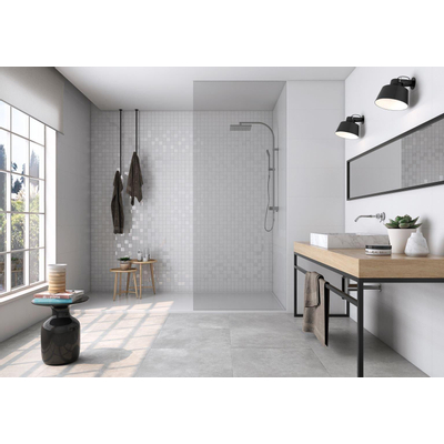 Cifre Ceramica wand- en vloertegel - 60x60cm - Vierkant - 9mm - gerectificeerd - Betonlook - white