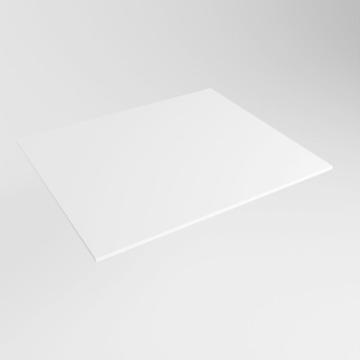 Mondiaz TOP 51 Topblad - 40x51x0.9cm - geschikt voor afdekplaat - Solid surface - Talc