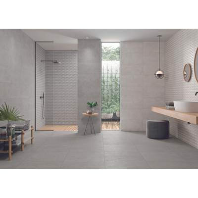 STN Ceramica wand- en vloertegel - 59.5x59.5cm - 9.5mm - gerectificeerd - Natuursteen look - Grey