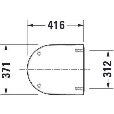 Duravit Starck 3 Vital WC-zitting 41.6x37.1x4.6cm Kunststof wit Glanzend