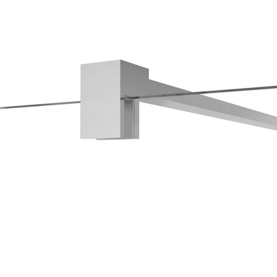 Fortifura Galeria Douchecabine - 90x90x200cm - scharnieren - deurgreep - vlak - gesatineerd veiligheidsglas - Geborsteld RVS PVD (Rvs)