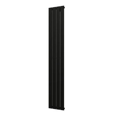 Plieger Cavallino Retto designradiator verticaal enkel middenaansluiting 1800x298mm 614W mat zwart