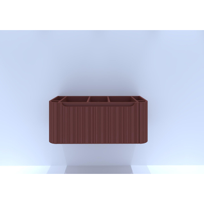 HR badmeubelen Juice Wastafelonderkast - 100x45x40cm - ronde hoeken - 3D-front - 1 lade - terra mat