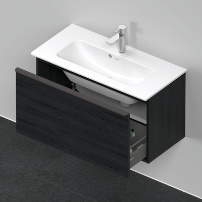 Duravit D-Neo wastafelonderkast 81x44x37.2cm 1 lade Eiken (zwart) Mat