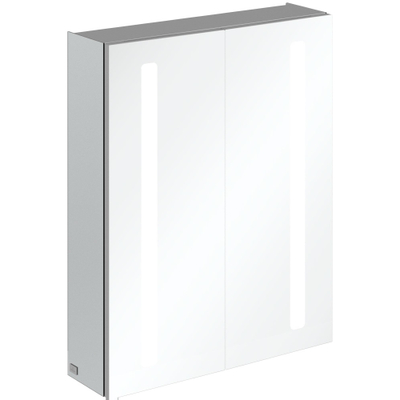 Villeroy & Boch My View 14+ spiegelkast met 2 deuren met LED verlichting verticaal 60x75x17.3cm incl. afsluitbare medicijnbox
