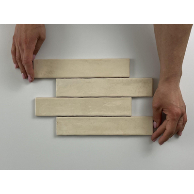 Cifre Ceramica Kalon wandtegel - 5x25cm - Ivory glans (crème)