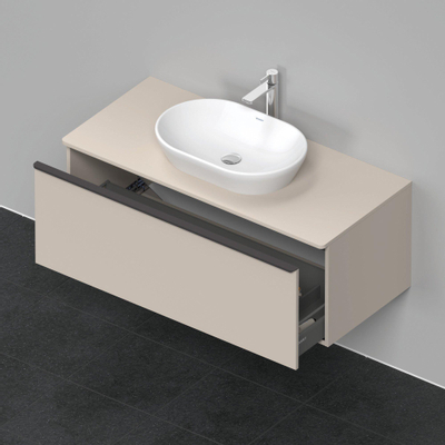 Duravit D-Neo wastafelonderkast 120x45.9x55cm 1 lade Taupe Mat