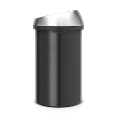 Brabantia Touch Bin Afvalemmer - 60 liter - matt black/matt steel fingerprint proof