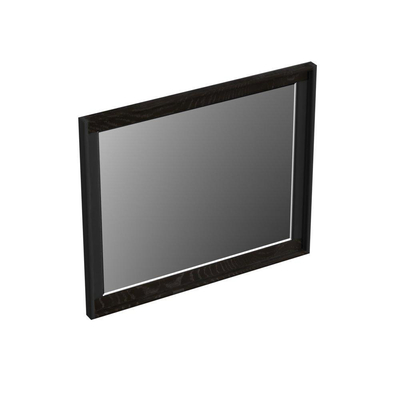 Forzalaqua Reno 2.0 spiegel 59.5x50cm Rechthoek zonder verlichting met frame Massief Eiken Black oiled