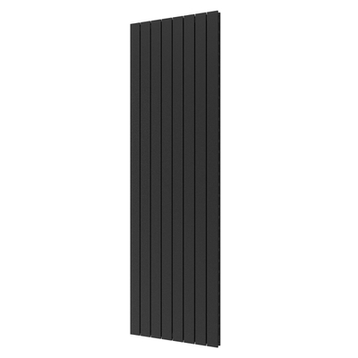 Plieger Cavallino Retto designradiator verticaal dubbel middenaansluiting 2000x602mm 1716W zwart grafiet (black graphite)