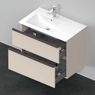 Duravit D-Neo wastafelonderkast 81x62.5x46.2cm 1 lade Taupe Mat