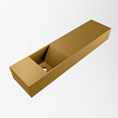 Mondiaz TYNE Fontein - 90x23x12cm - wasbak Links - zonder kraangaten - solid surface - Oro