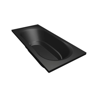 Xenz Martinique ligbad - 180x80cm - met overloop - zonder afvoer - Acryl Ebony mat SHOWROOMMODEL