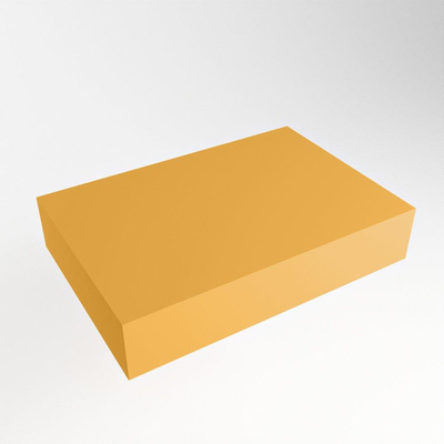 Mondiaz TOP 23 Topblad - 40x23.5x12cm - geschikt voor afdekplaat - Solid surface - Ocher