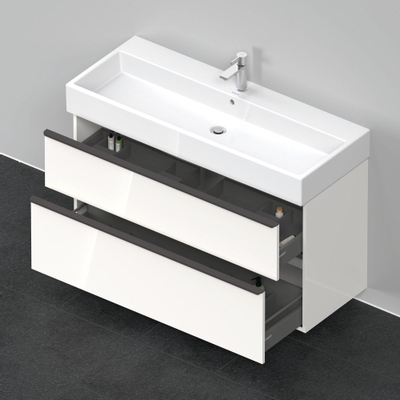 Duravit D-Neo wastafelonderkast 118.4x62.5x44.2cm 2 lades wit Hoogglans